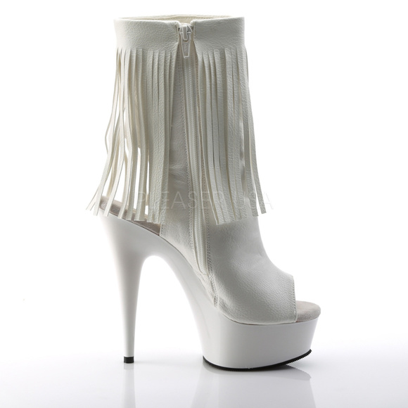 Platform Fringe High Heel Ankle Boots - Picture 5 of 5